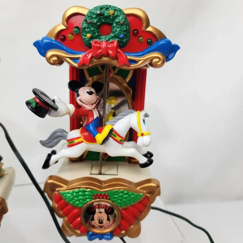 Mr. Christmas 1993 Mickey Holiday Carousel • Tested Works • Animated Ornaments